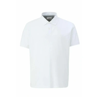 Afbeelding van s.Oliver Basic Knopfleiste Kragen STÜCK Poloshirt, Heren, Maat: 4XL, Weiß