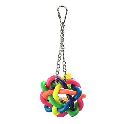 Afbeelding van Parrot Essentials 720069 Regenboog opknoping bal voedsel zoeken eten papegaai speelgoed, groot, 180 g