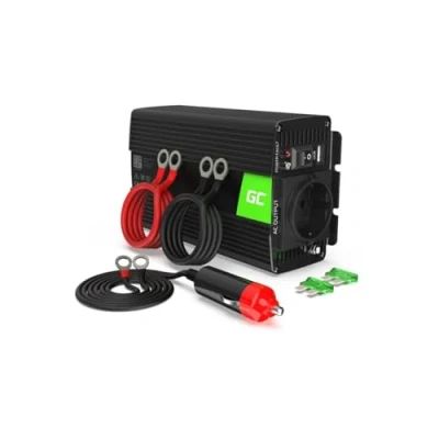 Afbeelding van Green Cell® 500W/1000W Zuivere sinusgolf Omvormer 12V naar 230V Spanningsomvormer Stroomomvormer Power Inverter voor auto, directe aansluiting op de autobatterij, stekker van sigarettenaansteker