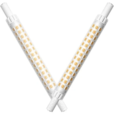 Afbeelding van R7s LED 118mm, LED, R7s, 9,5w 230V gloeilampen, warmwit 3000K 118mm lamp, komt overeen met 80 100W halogeenlamp, 360graden, set van 2