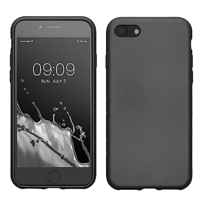Afbeelding van kwmobile telefoonhoesje geschikt voor Apple iPhone SE (2022) / (2020) 8 7 Hoesje smartphone Back cover in metallic grijs