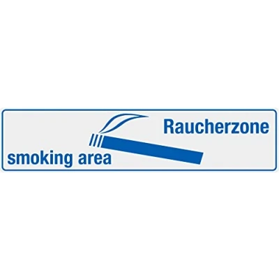 Afbeelding van Metafranc Plakbord &quot;Rookerzone&quot; 200 x 48 mm/Bewegwijzering/Infobord/Gebiedsbord/Gebodsmarkering/Rookersgebied / 500830