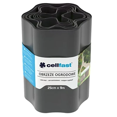 Afbeelding van Cellfast Tuinranden / Tuinhekje 25cm x 9m Grafietkleur