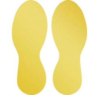 Afbeelding van Durable 104704 Vloermarkeringsvorm voet, verwijderbaar Geel 5 paar (b x h) 90 mm 240