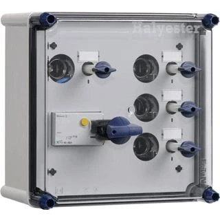 Afbeelding van Eaton holec halyester installatiekast 270x270mm 4 groepen 3f 1 als hs 40a 4p 1864426