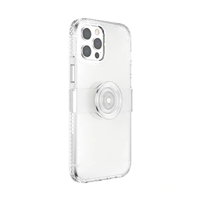 Afbeelding van PopSockets: PopCase Hoesje voor iPhone 12 Pro Max met een Verplaatsbare PopGrip Slide Standaard en Grip Verwisselbare Top Clear