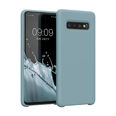 Afbeelding van kwmobile telefoonhoesje geschikt voor Samsung Galaxy S10 Hoesje met siliconen coating Smartphone case in antieksteen