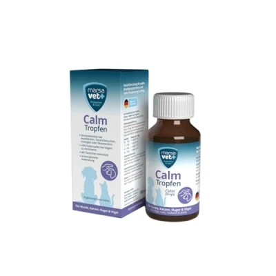 Afbeelding van Marsavet Calm Kalmerende druppels met kattenkruid voor honden, katten, knaagdieren en vogels 100 ml. Kalmeermiddel ter ondersteuning bij stress, oud nieuw, autoritten dierenartsbezoeken.