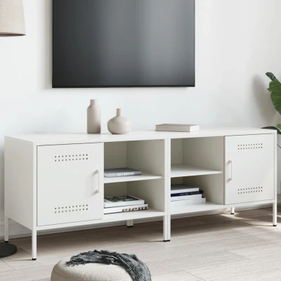 Afbeelding van vidaXL Tv meubelen 2 st 68x39x50,5 cm staal wit
