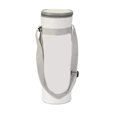 Afbeelding van noTrash2003 koeltas voor 1,5 liter fles, verstelbare schouderriem, kleine dranken, koelbox outdoor, reizen en dergelijke (wit)