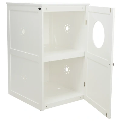 Afbeelding van TRIXIE Kattenhuis voor kattenbak met 2 verdiepingen 53x90x58 cm wit