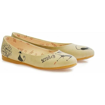 Afbeelding van GOBY Scratch Me Ballerinas Flats Hoge kwaliteit Handmade Meisjesprint Maat 35