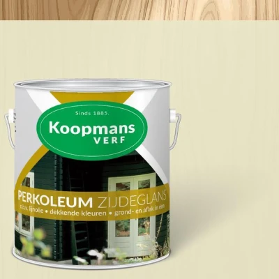 Afbeelding van Koopmans Perkoleum Zijdeglans Dekkend Ready Mixed 2,5 ltr 302 roomwit Buitengevel &amp; Tuin