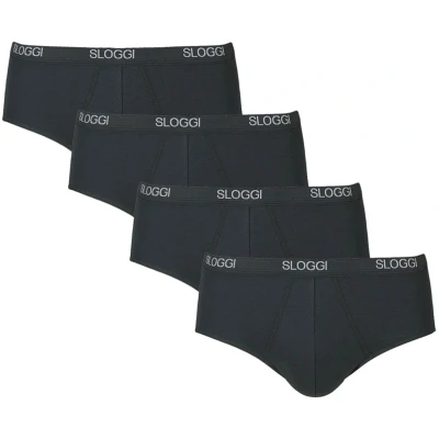 Afbeelding van Sloggi Men Basic Midi Zwart 4Pack, 3+1 gratis