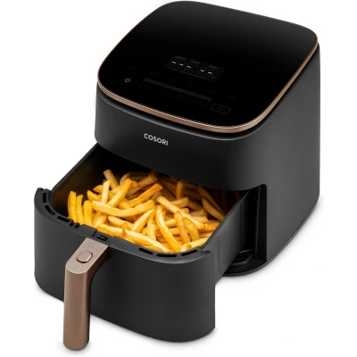Afbeelding van Cosori TurboBlaze Airfryer XXL Heteluchtfriteuse 6 liter 9 programma&#039;s inclusief spiezenrek en 5 spiesjes Rosé Goud/Zwart