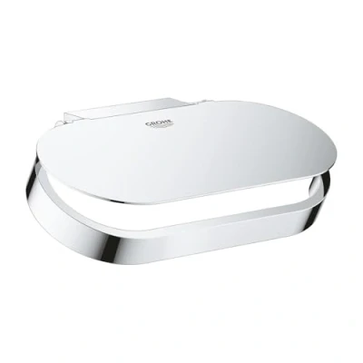 Afbeelding van Grohe selection closetrolhouder met deksel wand metaal chroom 41069000