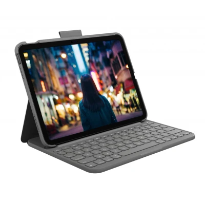 Afbeelding van Bluetooth Keyboard with Support for Tablet Logitech 920 011423 Qwertz German Grey (Refurbished A)