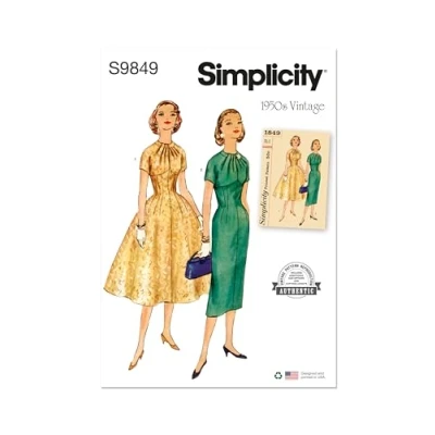 Afbeelding van SIMPLICITY SS9849H5 Misses&#039; jurk met rok variaties H5 (6 8 10 12 14)