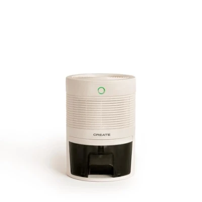 Afbeelding van CREATE Dryplus Mini luchtontvochtiger, 600 ml, gebroken wit, automatisch uitschakelsysteem, milieuvriendelijk, klein en handig, eenvoudig te bedienen, Peltier systeem, 22 W