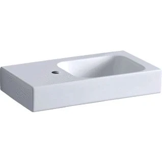 Afbeelding van Geberit iCon fontein bak rechts wit (53 x 31 cm) 1 kraangat, zonder