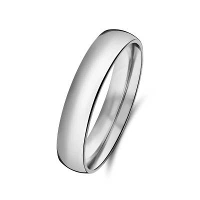 Afbeelding van Lucardi Dames Stalen Ring 4mm Staal Zilverkleurig 17 / 53 mm