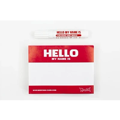 Afbeelding van Hello My Name is stickers 100 stuks rode inclusief 4mm stift