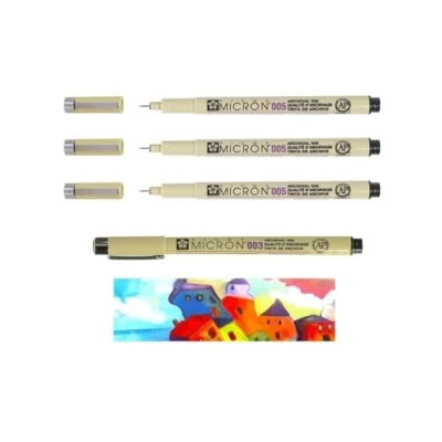 Afbeelding van Sakura Pigma Micron Black 005 (0,2 mm) 3 st