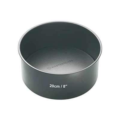 Afbeelding van MasterClass Crusty Bake Deep anti aanbaklaag cake bakvorm ronde cakevorm gemaakt van koolstofstaal, grijs, Ø 20 cm, 9,5 cm diep