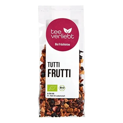 Afbeelding van FRUTEG Loser Fruit Tea Tutti I Frutti 100 g thee losse Smakelijke samenstelling van theemix met wilde bessen en abrikozenaroma