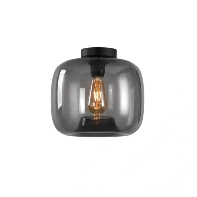 Afbeelding van Artdelight Plafondlamp PRESTON grijs glas Ø 28cm PL 28 GR