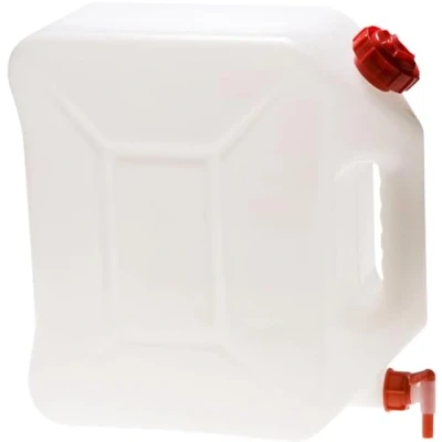 Afbeelding van Cao Jerrycan voor levensmiddelen, 10 l, kraan, volwassenen, uniseks, wit, l