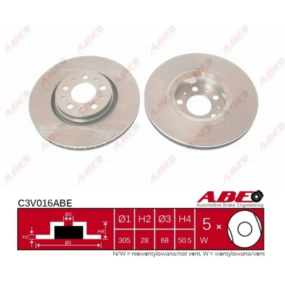 Afbeelding van ABE Remschijven C3V016ABE