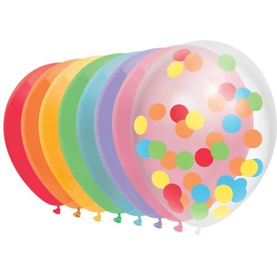 Afbeelding van Haza Witbaard Ballonnen Regenboog, 10st.