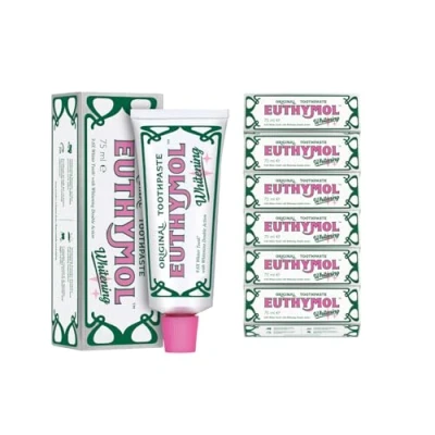 Afbeelding van Euthymol 75 ml x 6 whitening tandpasta voor een frisse adem en schone tanden