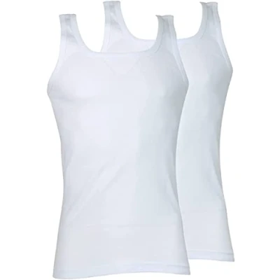 Afbeelding van ATHENA L210 2 stuks heren 100% biologisch katoen wit XX Large (fabrieksmaat: 6)