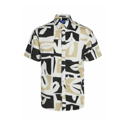 Afbeelding van Jack &amp; Jones Jorjoshua Aruba Overhemd, Heren, Maat: XS, Fields of rye