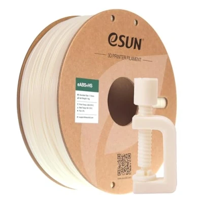 Afbeelding van eSUN ABS+ Filament 1.75mm, eABS+HS Hoge Snelheid 3D Printer ABS Plus, Maatnauwkeurigheid +/ 0.03mm, 1KG Spoel (2.2 LBS) voor Snel Printen (Natuurlijk, 1KG)