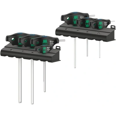 Afbeelding van Wera 05023450001 9 delige 454/7 Hex Plus T Greep HF Schroevendraaierset Set 1