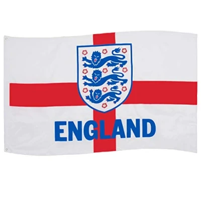 Afbeelding van Engeland FA officieel voetbalcadeau 3 leeuwen 5x3ft 1 Pack Crest Body Flag