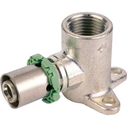 Afbeelding van SkinPress New Messing muurplaat 16 mm pers x 1/2&quot; bi.dr. H40