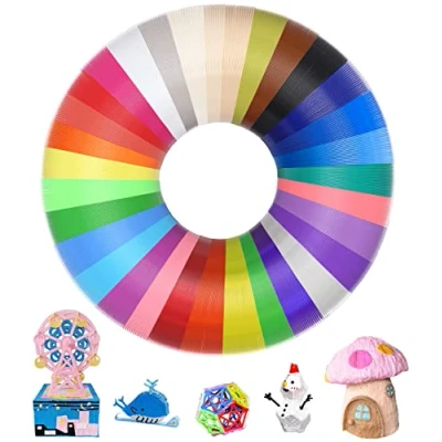 Afbeelding van 3D pen filament PLA, elk 5 m PLA 1,75 mm filament, verpakking met 32 printerfilament, navulverpakking, totale lengte 160