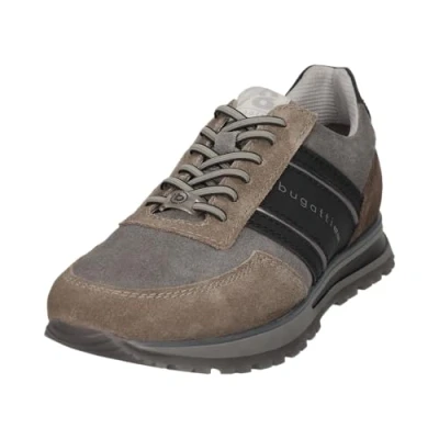 Afbeelding van bugatti Heren 332 AG806 sneakers, donkergrijs/taupe, 41 EU, donkergrijs, taupe, EU