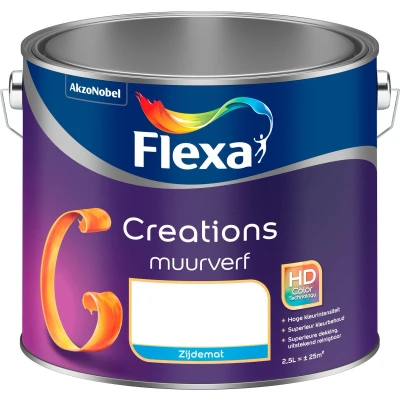Afbeelding van flexa creations muurverf zijdemat 3036 industrial grey 1 ltr