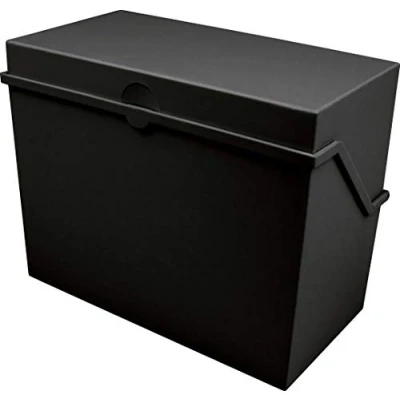Afbeelding van Helit H6214695 kleine kaartenbak &quot;the index&quot; DIN A6 dwars, zwart