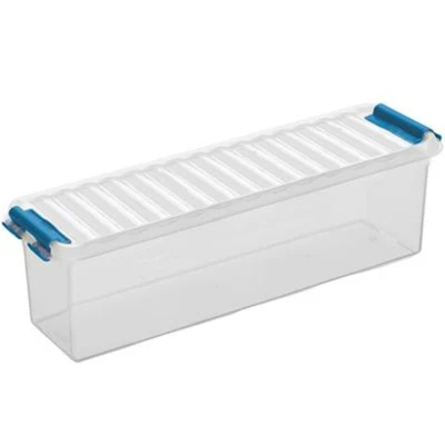 Afbeelding van SUNWARE Q Line Box 1,3 Liter 270 x 84 90 mm transparant/blauw