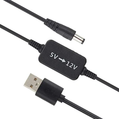 Afbeelding van Bolongking Step Up Voltage Converter, USB 5V naar 12V Kabel Verstelbare DC Transformator Converter Met Schakelaar (5V 12V)