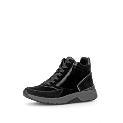 Afbeelding van Gabor Rollingsoft Veterboots zwart Suede Dames Maat 36