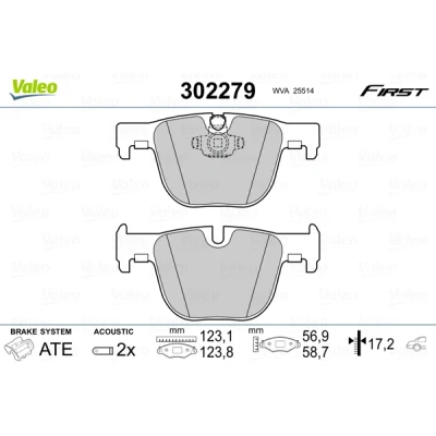 Afbeelding van Valeo Remblokset 302279