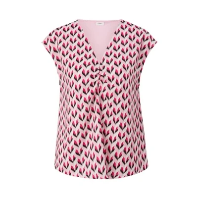 Afbeelding van s.Oliver Black Label Tshirt print, Dames, Maat: 32, Zartrosa