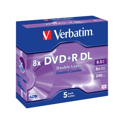 Afbeelding van Verbatim DVD+R DL 8X 5st. Jewelcase